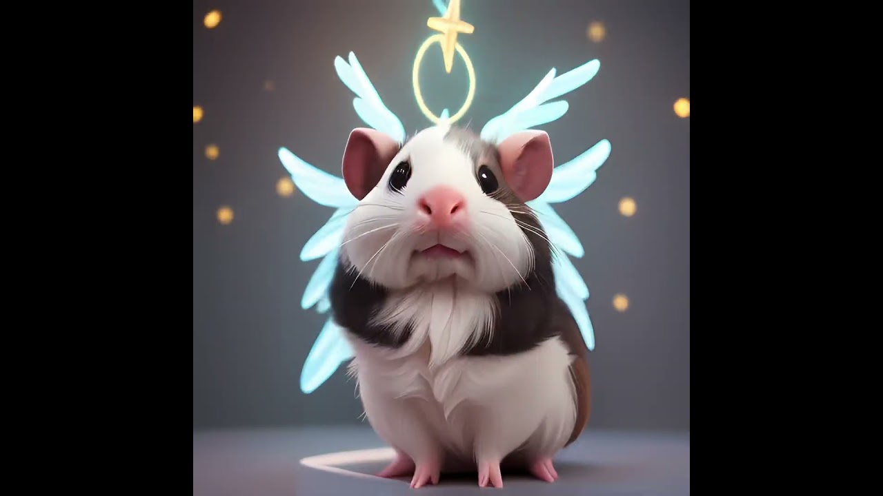 Guinea Pig in Angel Halloween Costume! 🐹😇✝️ 