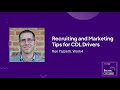 Recruiting and Marketing Tips for CDL Drivers with Ron Yazzetti from Work4