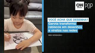 Garotinha chinesa transforma rabiscos em desenhos screenshot 1