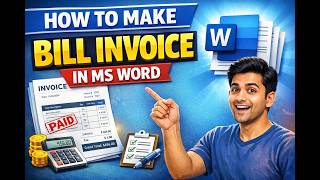 How to make bill invoice in MS word