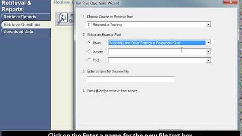 Retrieve Questions and Print Options in Respondus