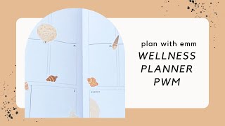 collecting seashells weekly wellness spread | archer & olive plan with me | plan with emm