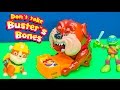 Playing Don't Take Busters Bone Game with Paw Patrol versus TMNT Toys