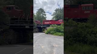 Canadian Pacific Crosses the Mini Road Trestle