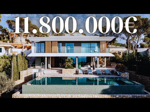 Touring An Epic 11.800.000€ Modern Mega Villa In Santa Ponsa, Mallorca! The Views Are Incredible!