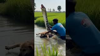 Famous Puppy Nearly Swallowed by Giant Python #PythonVsDog #WildlifeRescue #SnakeAttack #DogLover Wealth