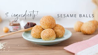 Let&#39;s Make Deep Fried Sesame Balls! ♥ Nutella &amp; Red Bean