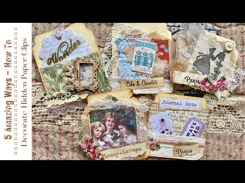 Handmade Altered Paper Clips Journal Clips Junk Journal