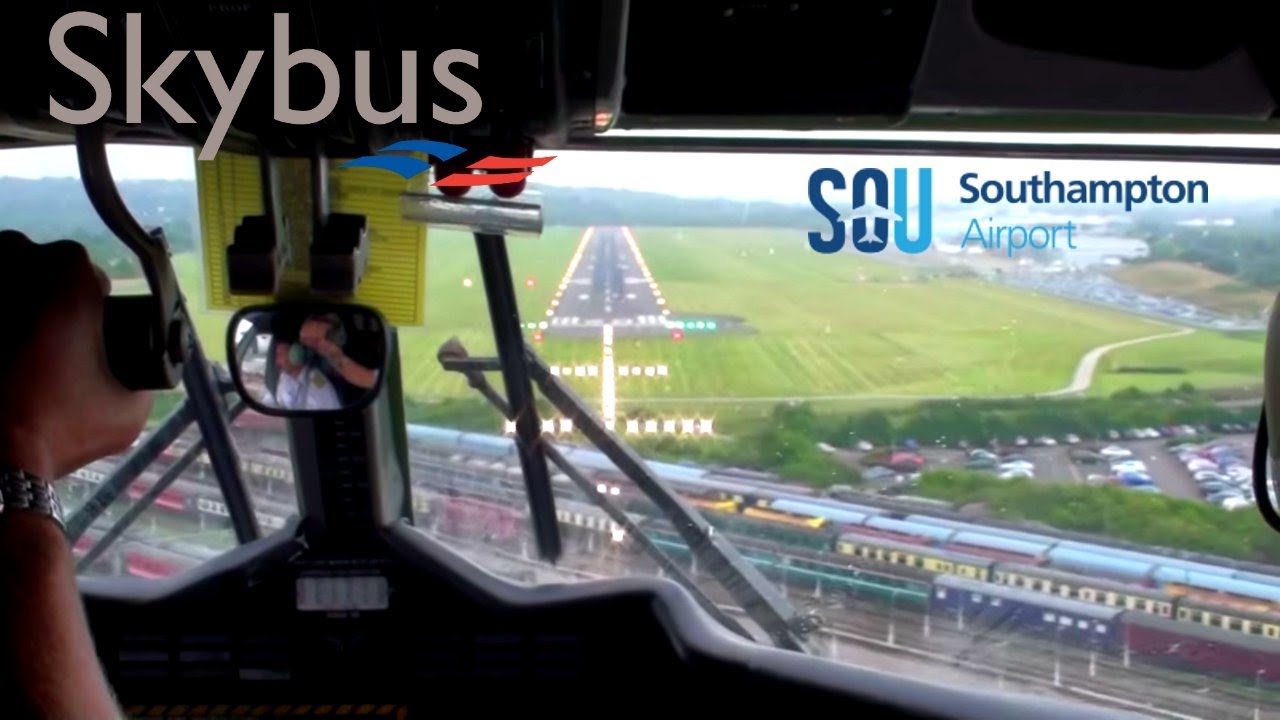 Southampton Approach Cockpit View Skybus Twin Otter