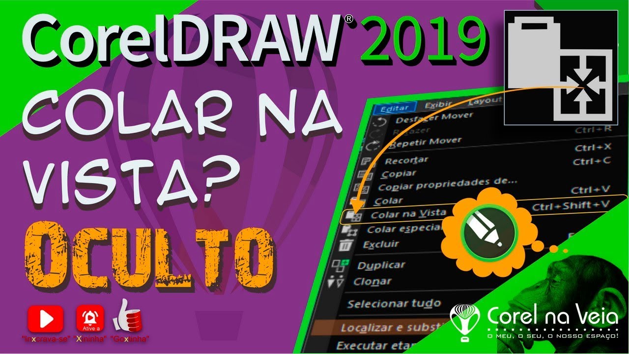 Recurso Oculto no CORELDRAW 2019 Colar na Vista - YouTube