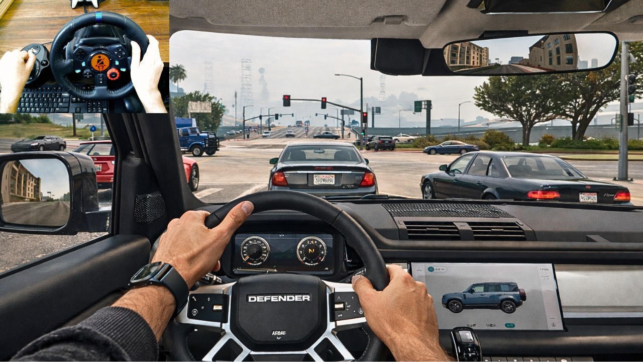 GTA 5 - Realistic Taxi Job | Land Rover Defender | POV Drive | Logitech G29 Steering Wheel Gameplay