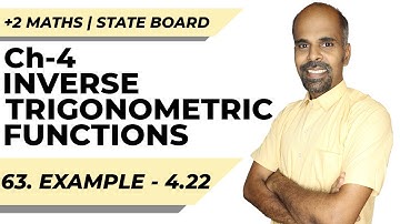 12th | eg 4.22 | Inverse trigonometric functions | State Board | ram maths