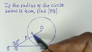 Circle Geometry: Use of Circle Theorem to Find Length