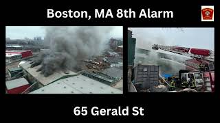Boston, MA 8th Alarm Fire Fireground Audio 3/16/25