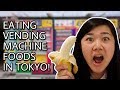 Eating Only Japanese VENDING MACHINE FOODS for 24 HOURS in Tokyo Japan!