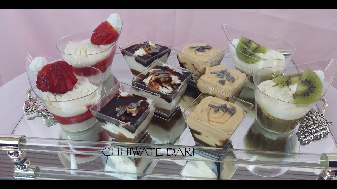 كؤوس ديسير حلوة ولذيذة | Assortiment de verrines sucrées