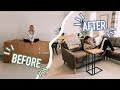 LIVING ROOM TRANSFORMATION! BEFORE AND AFTER! (MOVING VLOG 3!)