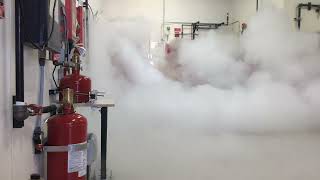 co2 firealarm  fire fighting Suppression System Discharge at Koorsen Training Center SaudiArabia 🇸🇦