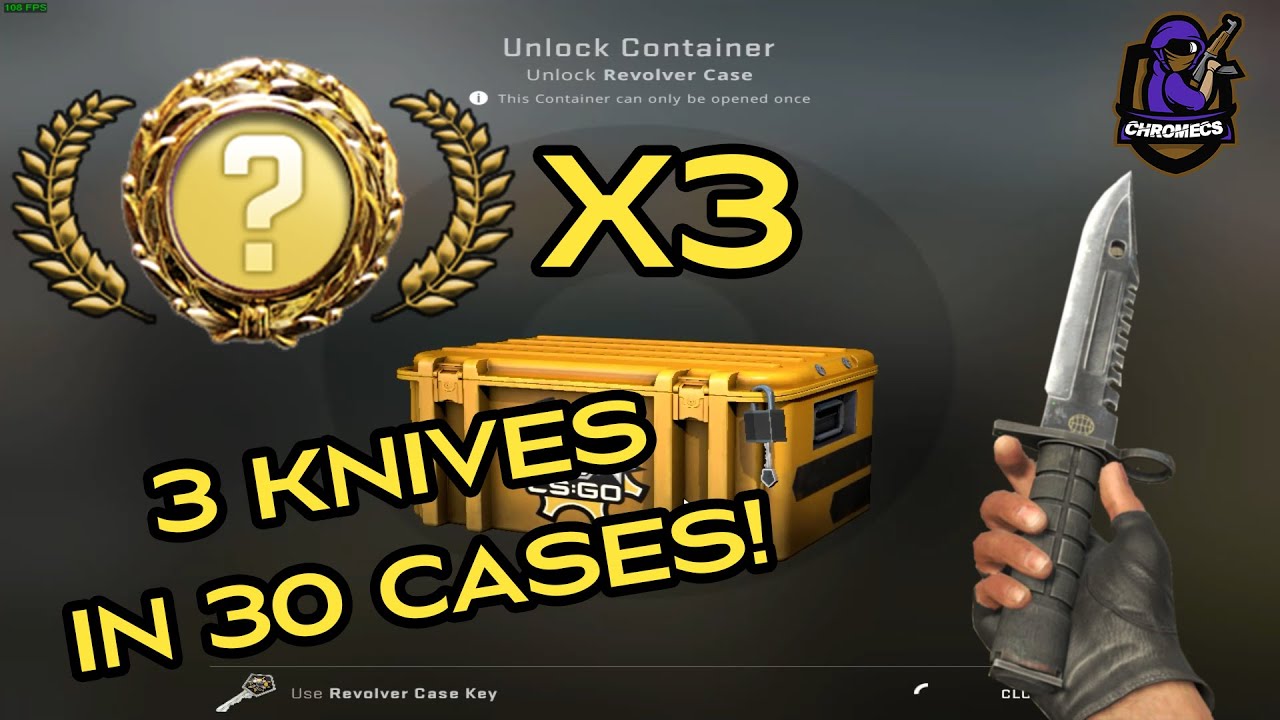 REVOLVER CASE NEW BEST CASE? 3 KNIVES IN 30 CASES! YouTube