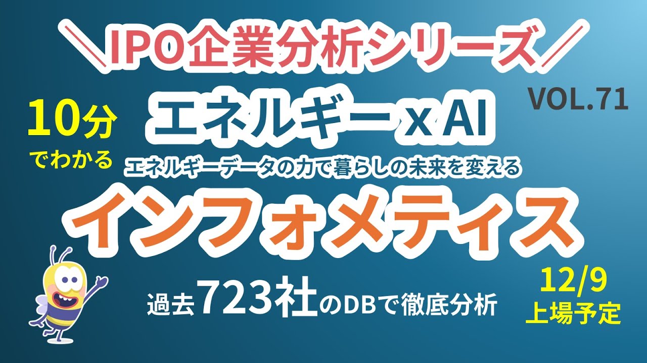 好評！IPO企業分析シリーズ VOL.71／ 10分でわかる【インフォメティス】 過去723社のデータベースを使ってIPO徹底分析 - YouTube