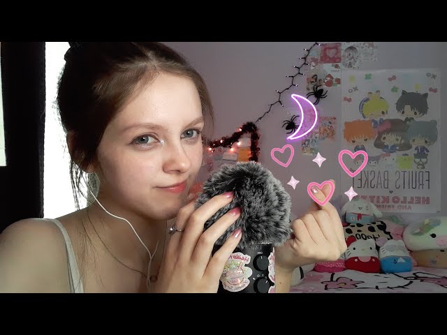ASMR positive affirmations with fluffy mic brushing 💗 (whispering)