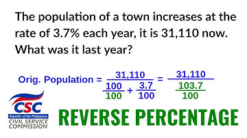Reverse Percentage Calculation - CSE Prof and Sub Prof