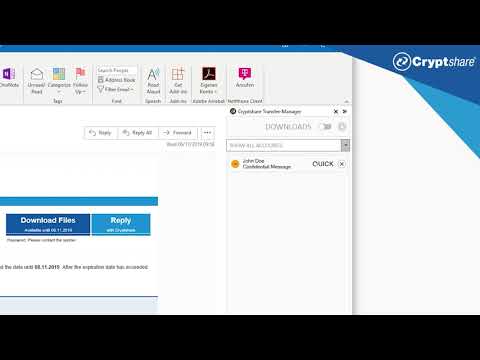 Permanent secure connections in Outlook - Cryptshare QUICK Technology