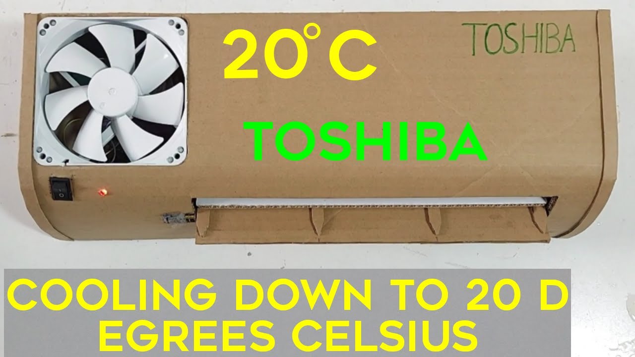 Make a mini Toshiba air conditioner from cardboard