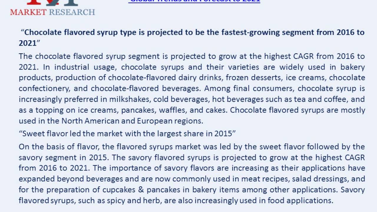 Flavored Syrups Market, By Flavor , Fruit, Chocolate, Vanilla, Coffee