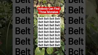 Nobody Can Find Three Mistakes