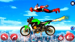 New Crazy Rope Spider Girl Bike Stunts Master 2021 - Bike games screenshot 1