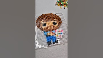 Bob Ross Pixel Art | Perler Beads Art #shorts