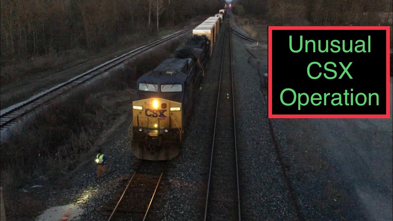Csxt Conductor Unusual CSX Operation - Conductor Gets off and Switches Track for Clear ...