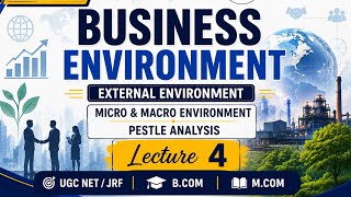 Business Environment Lecture 4 | External Environment (Micro & Macro) PESTLE Analysis | UGC NET
