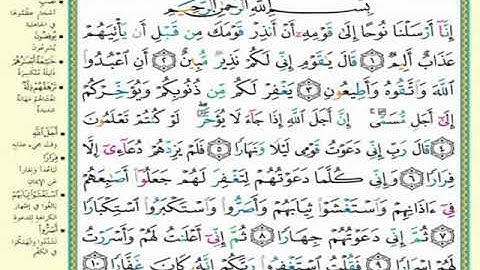 سورة نوح مكررة 3 مرات الشيخ المنشاوي رحمه الله