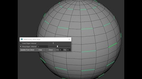 Select every other edge by intervals in Maya