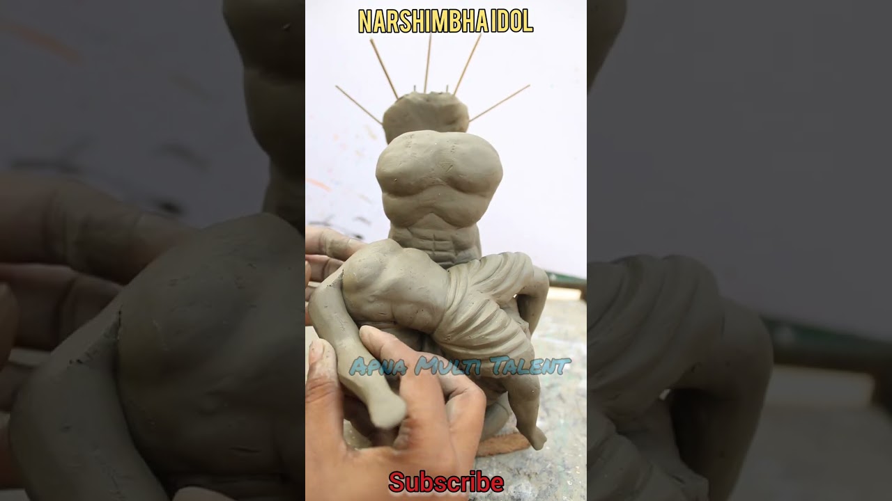 Small Narshimbha idol making | Apna Multi Talent Narshimbha making 