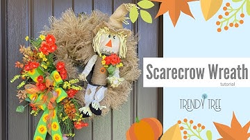 Fall Scarecrow Mesh Wreath Tutorial by Trendy Tree