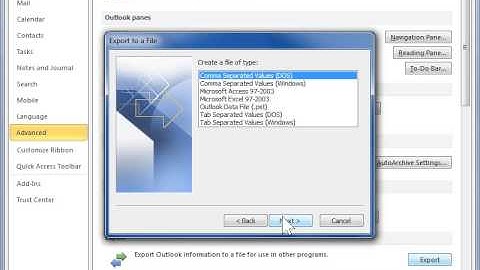 Outlook 2010 Create a Contact List for Export or Mail Merge