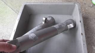 アウターケース塗装します。DIY #フロントフォーク #アウターケース #DIY #塗装