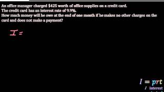 Financial Literacy -  Simple Interest