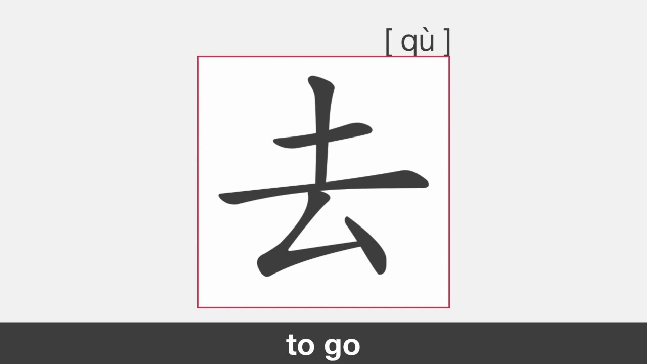 【HSK1】去 | Stroke Order | Pronunciation - YouTube