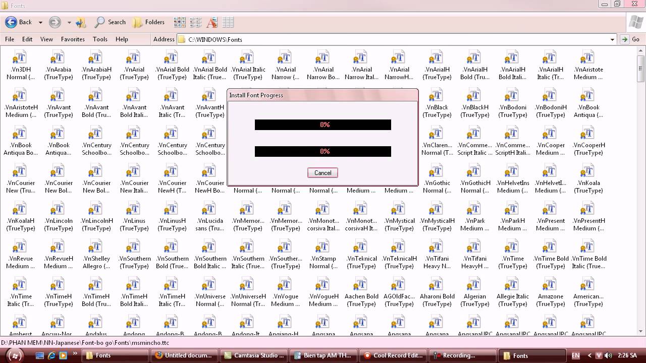 Cai dat font tieng nhat avi youtube