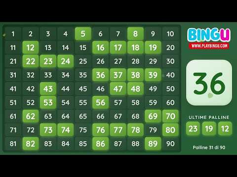 Bingo per Feste - Foglia Verde 90 Palline #5