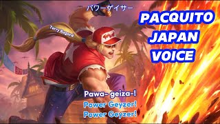 Paquito Japanese Voiceline 'Terry Bogard' KOF'97 #mobilelegends