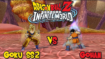 Goku SS2 Vs. Ultimate Gohan (CPU Vs CPU) DBZ - INFINITE WORLD