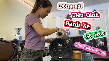 Đóng Gói Tiểu Cảnh Bánh Xe Gỗ Trắc | Phúc Gỗ