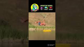 Rope Swing Fail At The Lake