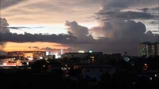 Sunset Timelapse with Thunderstorm