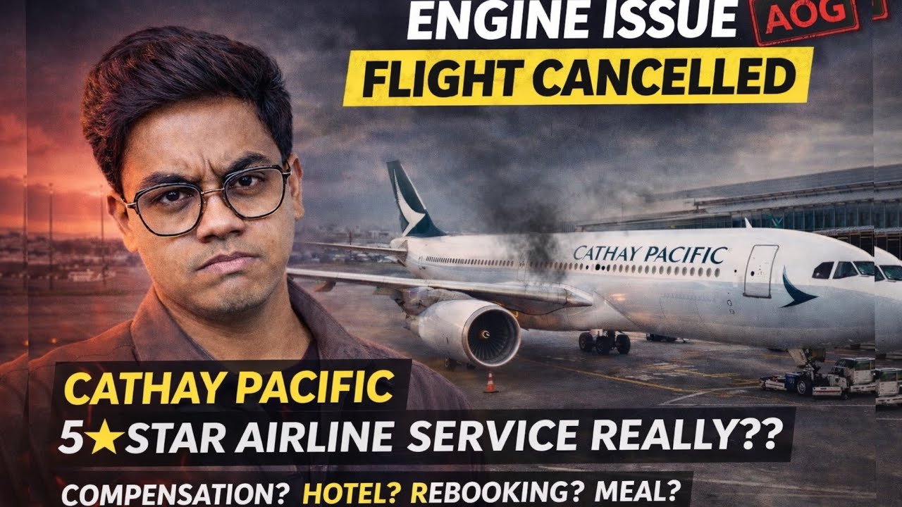 Cathay Pacific 5★ Service Really?? Flight Cancelled After Engine Failure!